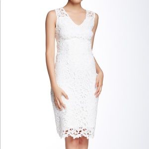 T Tahari White Kimber Lace Dress. Size 4.